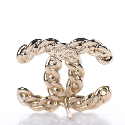 Chanel Crystal Pearls Coronation CC Earrings Gold 3 of 6