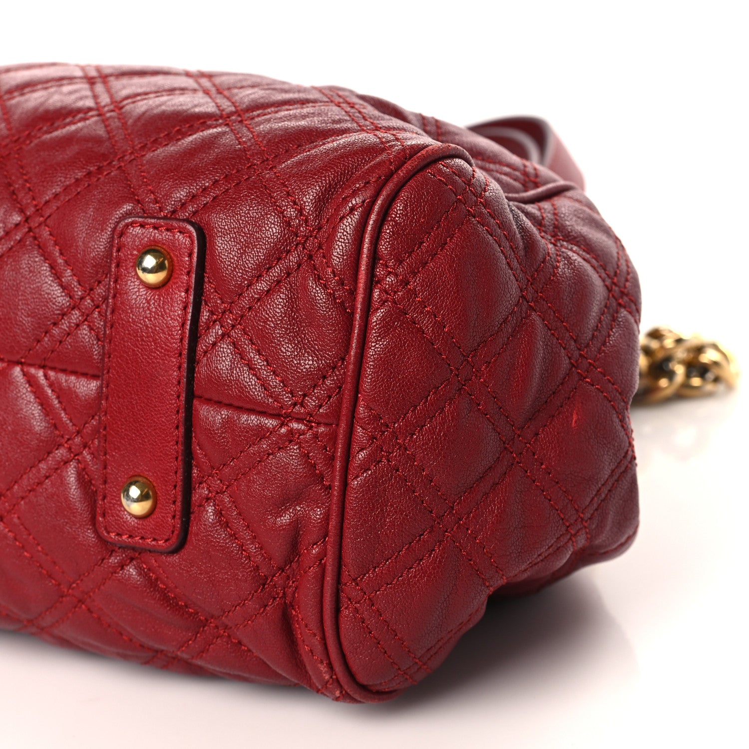 Marc Jacobs Calfskin Quilted Leather Stam Bag Red 8 of 8