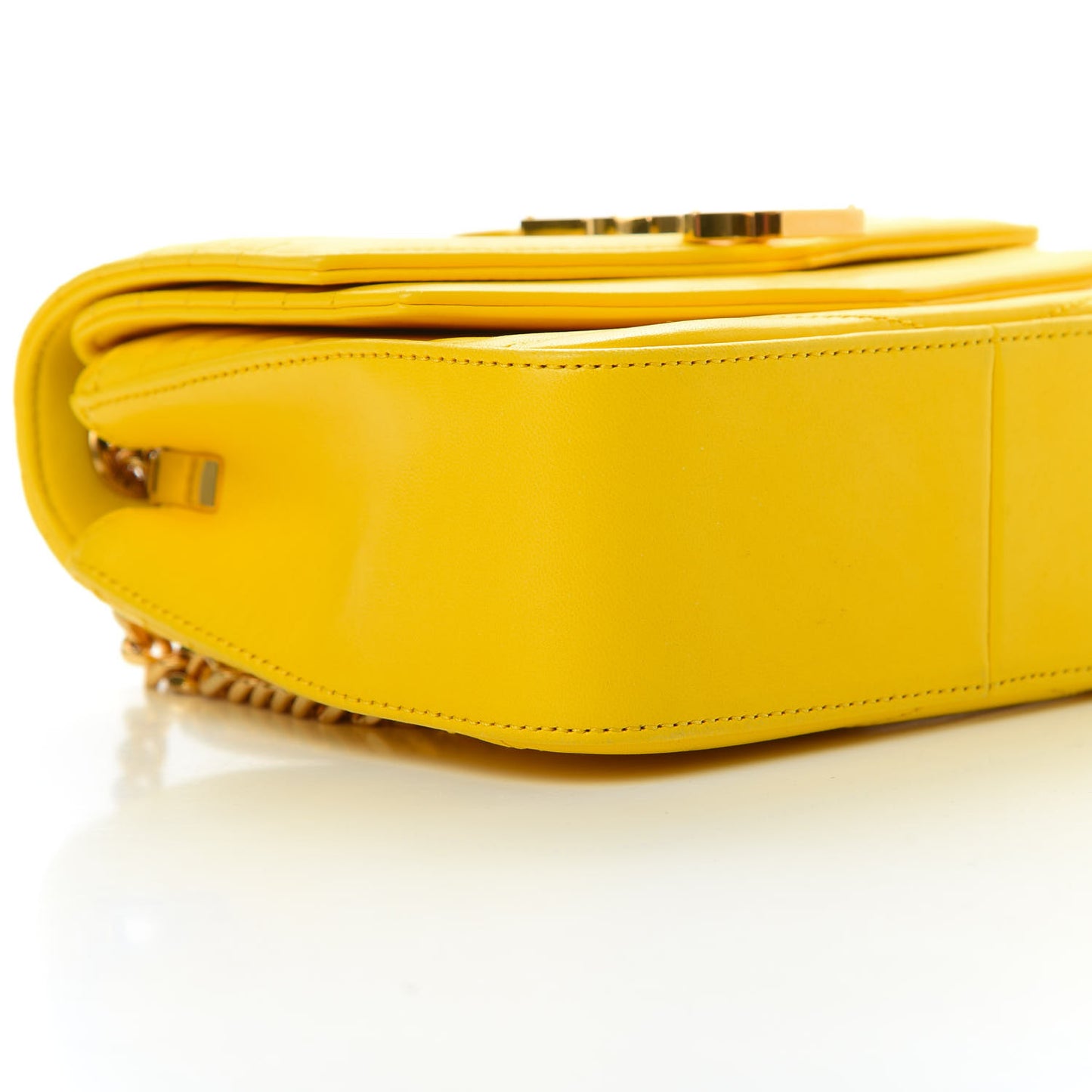 Lambskin Matelasse Chevron Monogram Small Sulpice Bag Mimosa