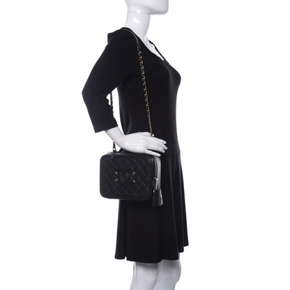 Chanel Caviar Quilted Medium CC Filigree Vanity Case Black 2 of 10