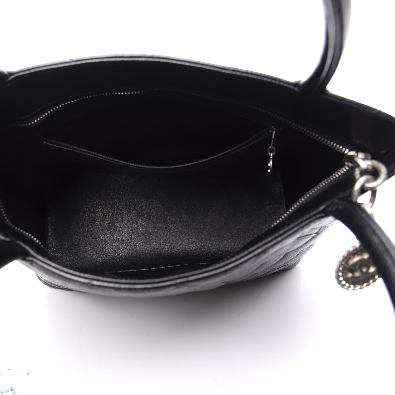 Chanel Caviar Quilted Medallion Tote Black 4 of 10