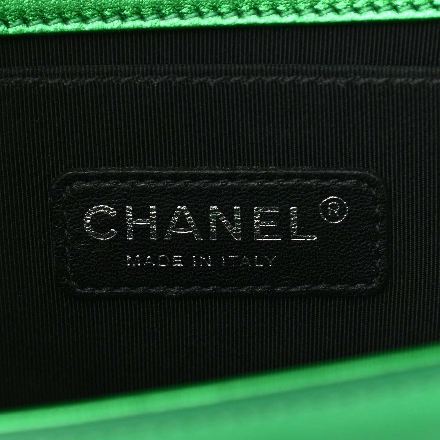 Chanel Metallic Patent Calfskin Quilted Medium Boy Flap Green 6 of 10