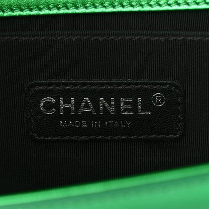 Chanel Metallic Patent Calfskin Quilted Medium Boy Flap Green 6 of 10
