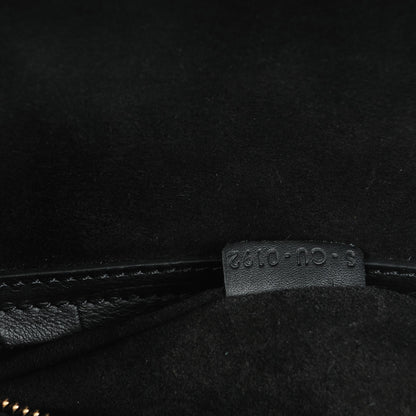 Celine Crocodile Embossed Calfskin Medium Phantom Luggage Black 7 of 8