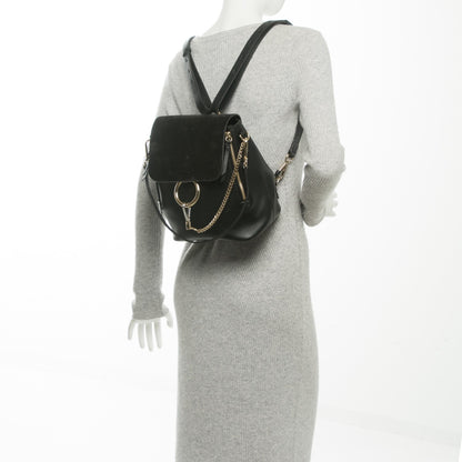 Chloe Suede Calfskin Medium Faye Backpack Black 2 of 7