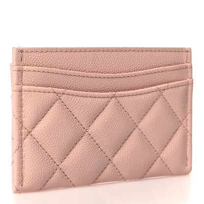 Chanel Caviar Quilted Card Holder Light Pink 3 of 9