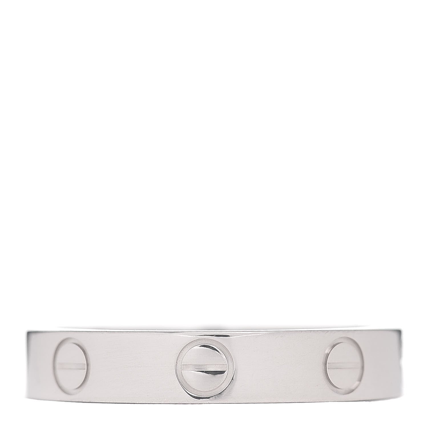 Cartier 18K White Gold 3.5mm LOVE Wedding Band Ring 53 6.25 1 of 4