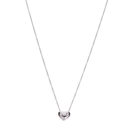 Tiffany Platinum Diamond Etoile Heart Pendant Necklace 1 of 6