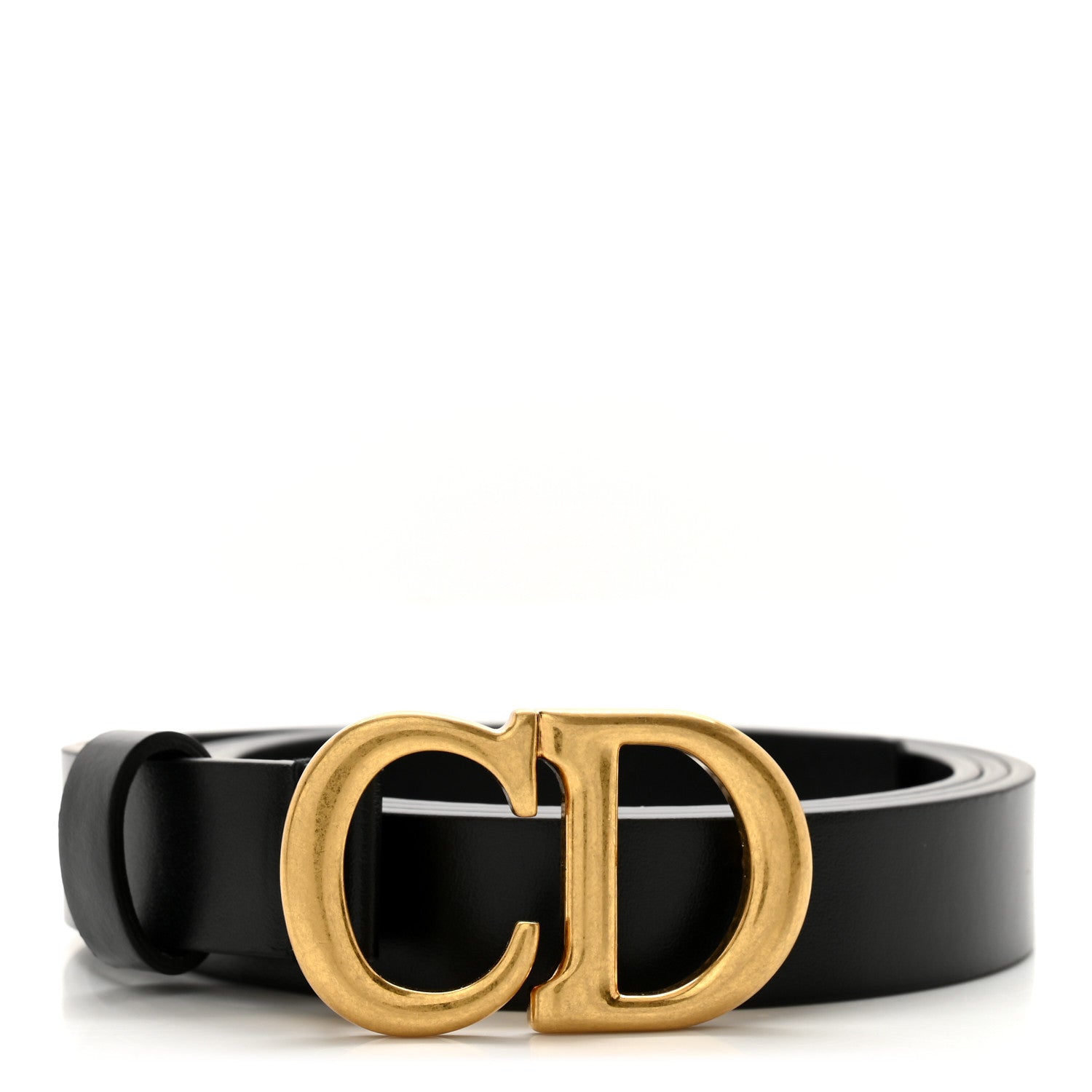 Christian Dior Calfskin Saddle Belt 95 38 Black 1 of 7