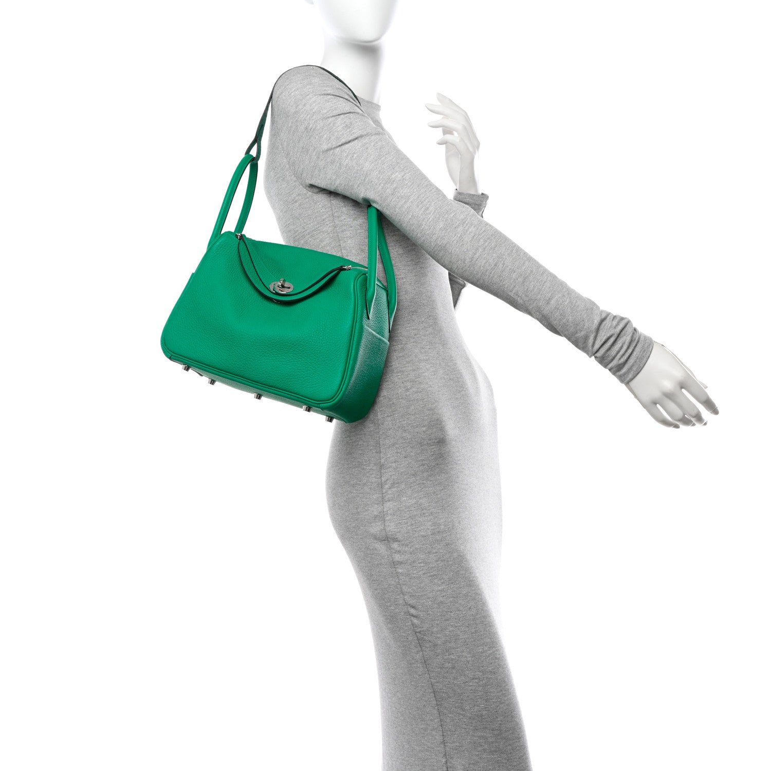 Hermes Taurillon Clemence Matte Niloticus Crocodile Touch Lindy 26 Menthe 2 of 11