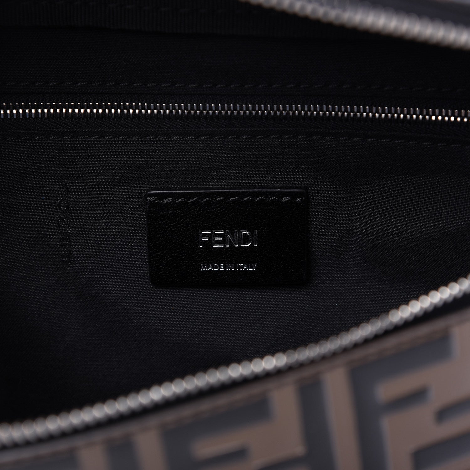 Fendi Vitello Century Bi-Color FF 1974 Embossed Belt Bag Maya Black 8 of 9