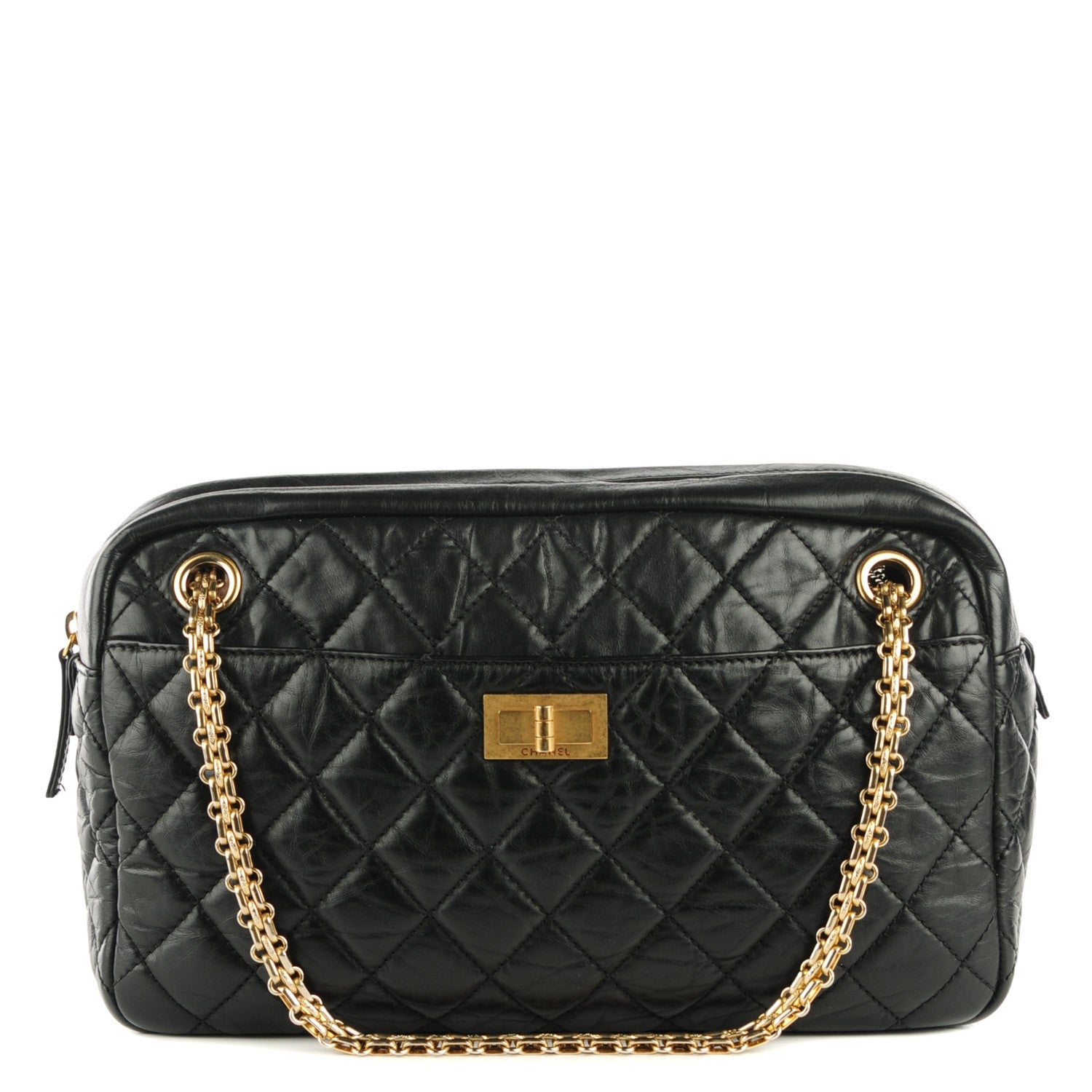 Chanel Aged Calfskin Quilted Medium Reissue Camera Case Black 1 of 6