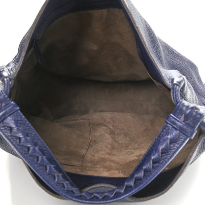 Bottega Veneta Washed Cervo Deerskin Hobo Denim 5 of 9
