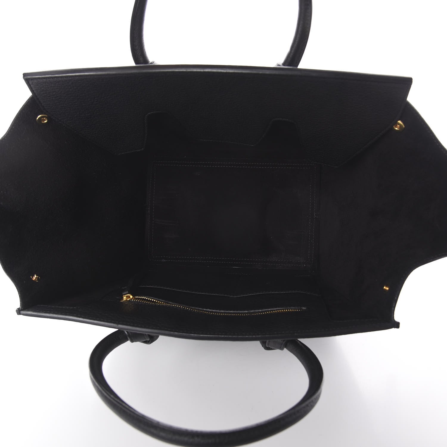 Celine Crisped Calfskin Mini Tie Knot Tote Black 4 of 7