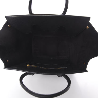 Celine Crisped Calfskin Mini Tie Knot Tote Black 4 of 7