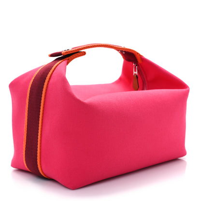 Hermes Canvas Large Bride-A-Brac Pouch Hibiscus 2 of 9