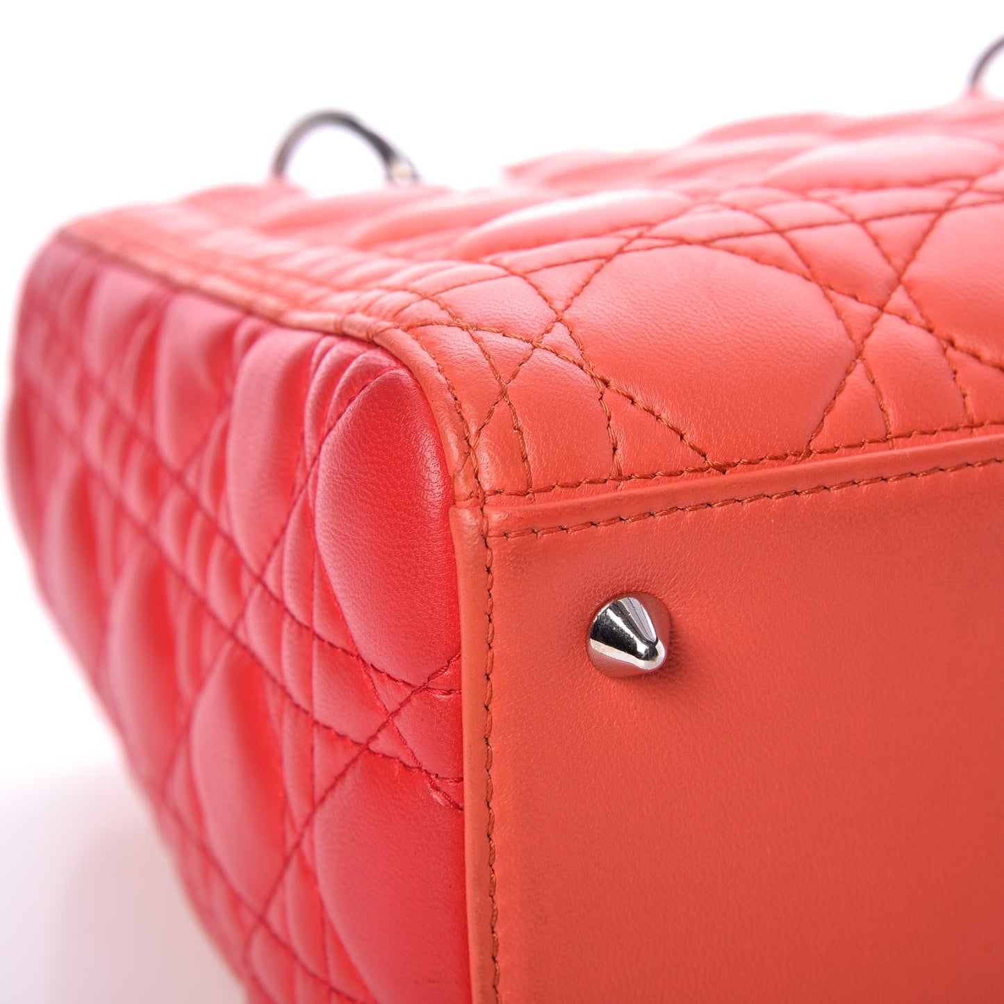Lambskin Cannage Medium Tri-Color Lady Dior Pink