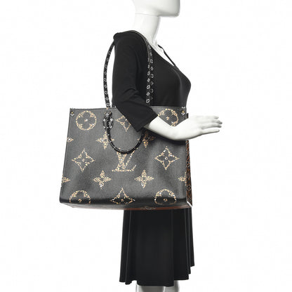 Louis Vuitton Monogram Giant Jungle Onthego GM Black 2 of 11