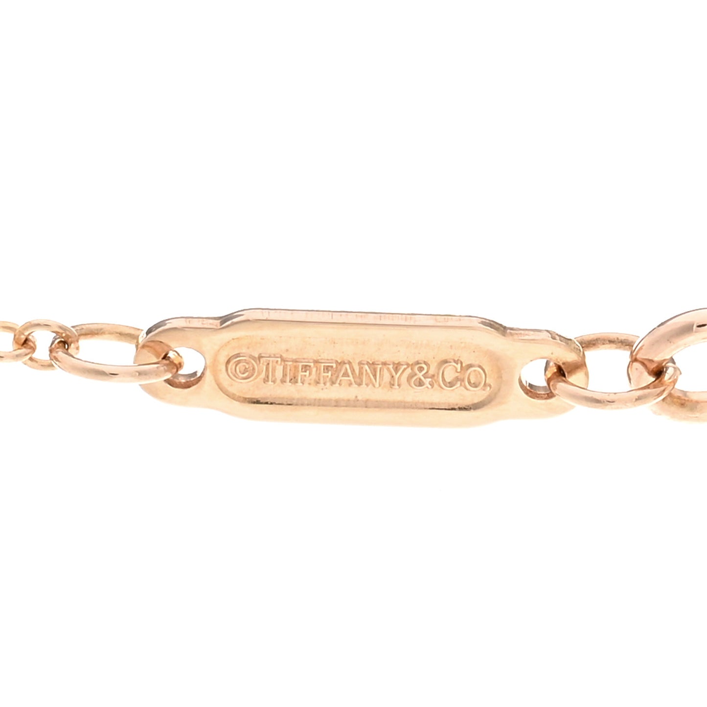 18K Rose Gold Large T Smile Pendant Necklace