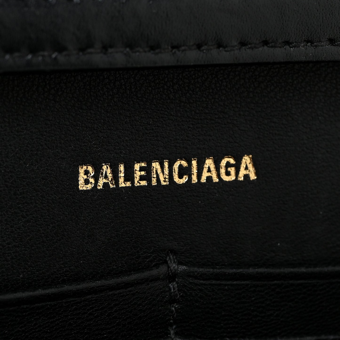 Shiny Box Calfskin Hourglass Chain Bag Black