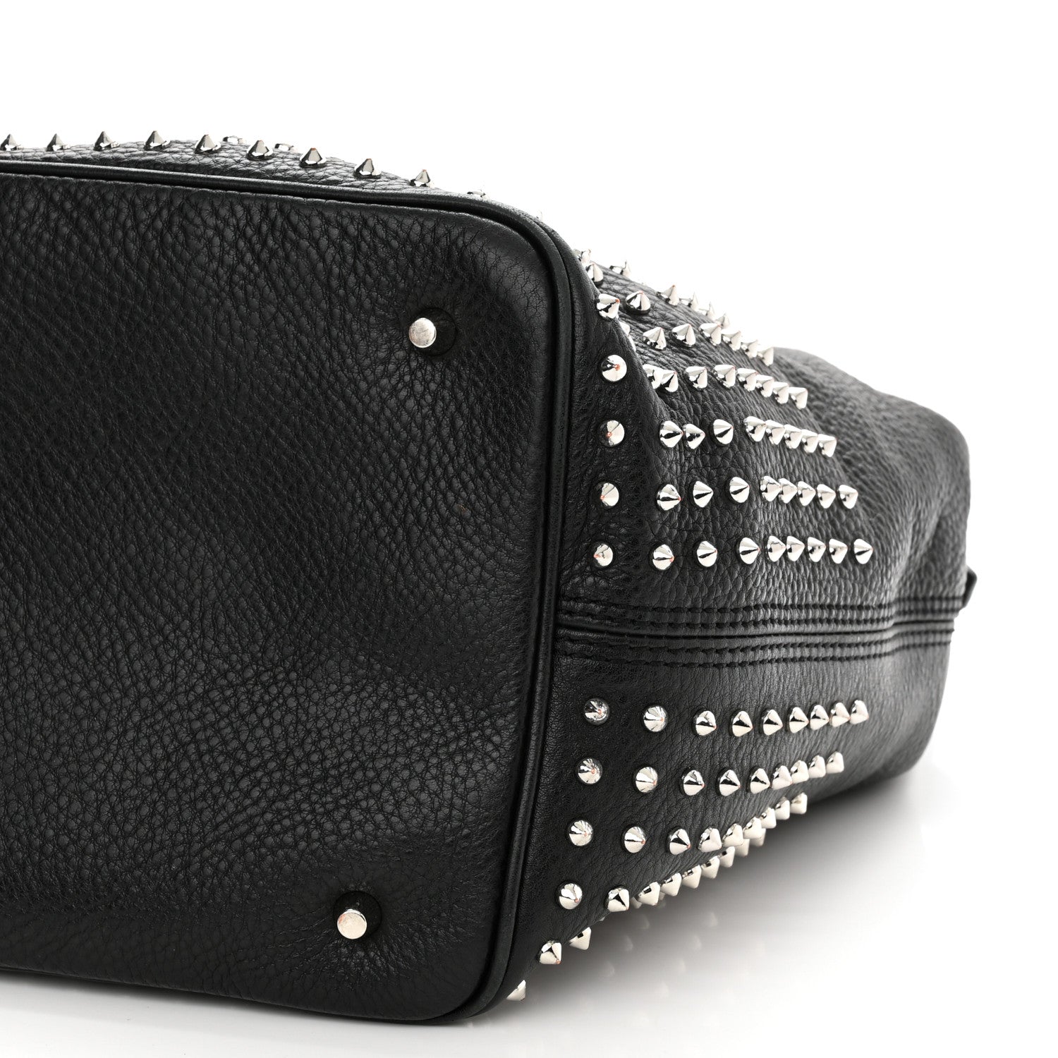 Burberry Calfskin Studded Medium Susanna Hobo Black 9 of 12