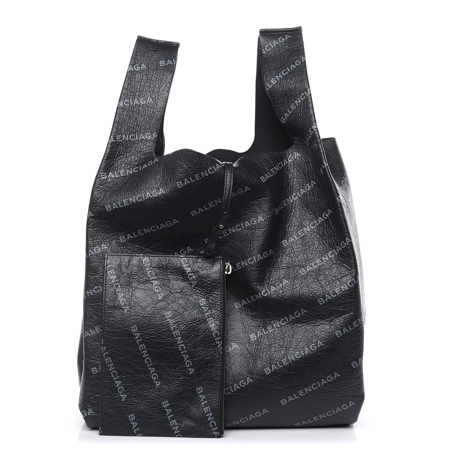 Balenciaga Agneau Arena Allover Logo M Supermarket Shopper Gris Crayon Gris 1 of 11