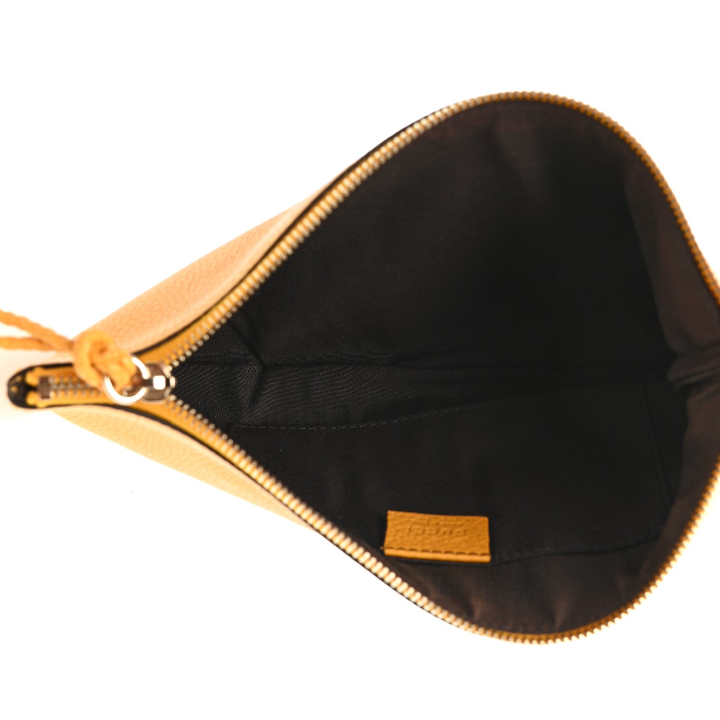 Calfskin Large Bamboo Clutch Yellow