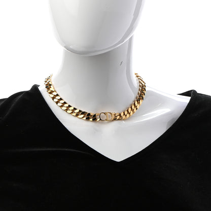 Christian Dior Metal CD Choker Necklace Gold 2 of 5
