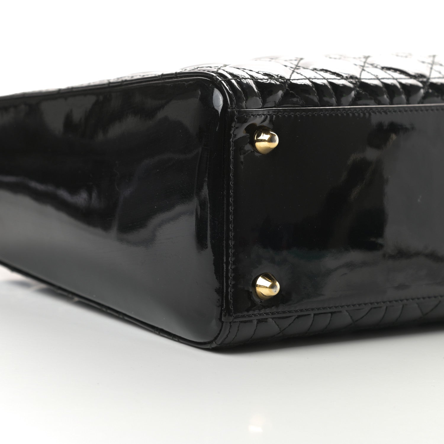 Christian Dior Patent Cannage Large Lady Dior Black 9 of 12
