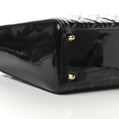 Christian Dior Patent Cannage Large Lady Dior Black 9 of 12