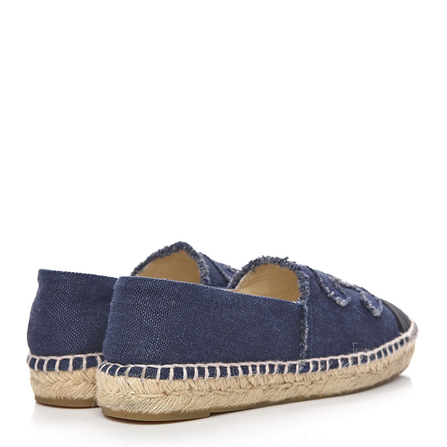 Denim Toile CC Espadrilles 38 Navy Black