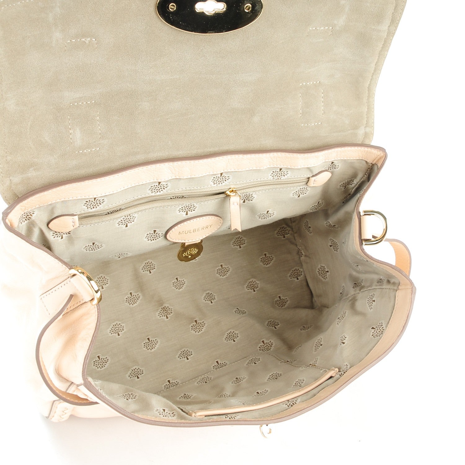 Mulberry Small Grain Calf Nappa Woven Trim Medium Alexa Creamy Pink 5 of 8