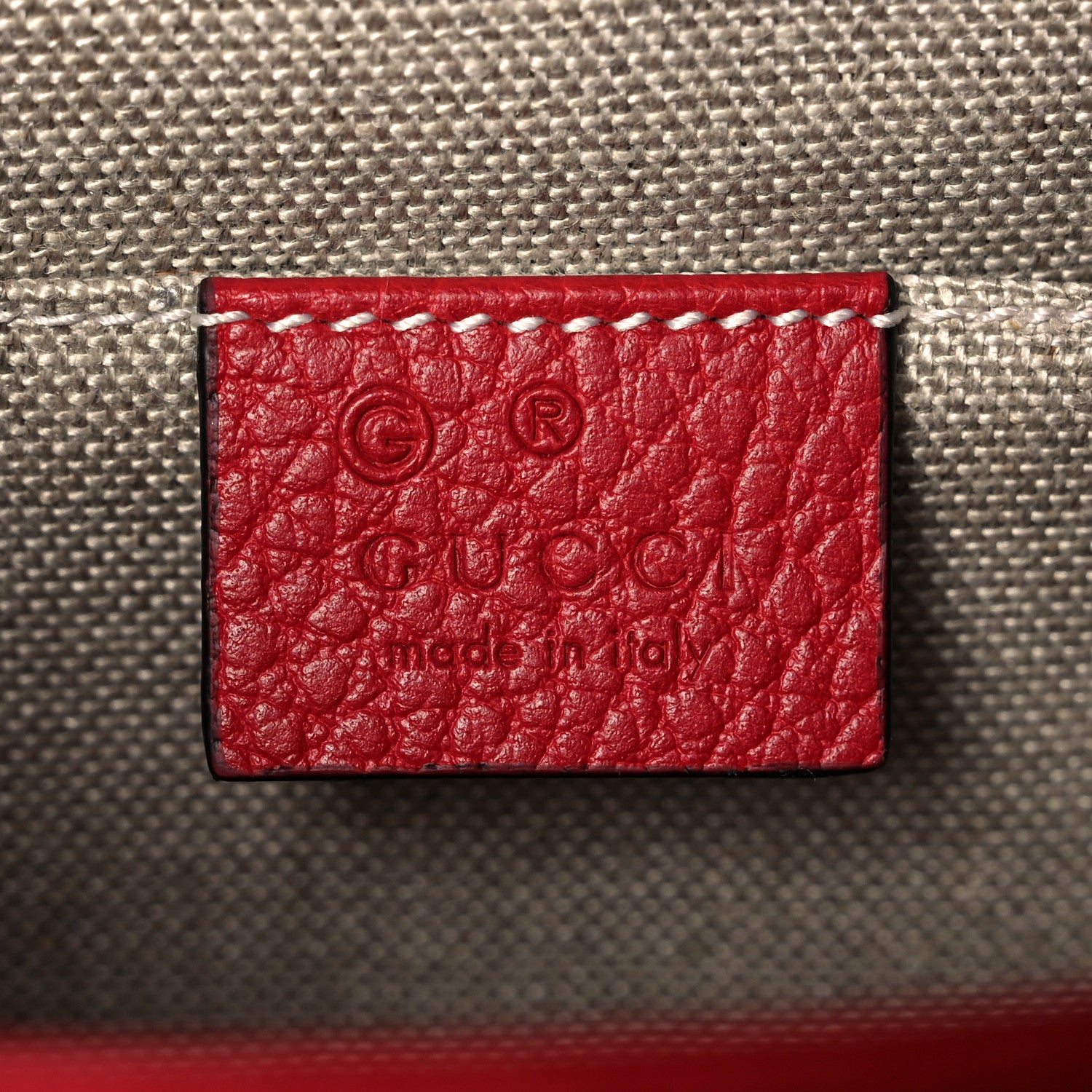 Gucci Dollar Calfskin Small Interlocking G Shoulder Bag Red 6 of 11