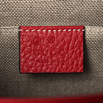 Gucci Dollar Calfskin Small Interlocking G Shoulder Bag Red 6 of 11