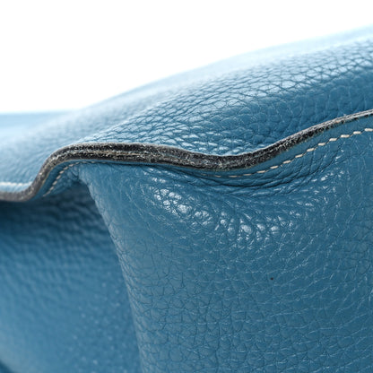 Hermes Taurillon Clemence Jypsiere 34 Blue Jean 11 of 17