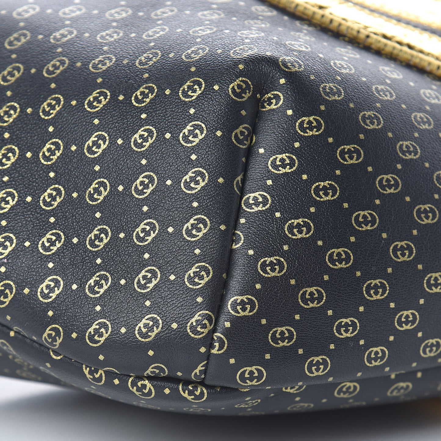 X DAPPER DAN Calfskin Laminated Ayers GG Micro Monogram Mens Belt Bag Black