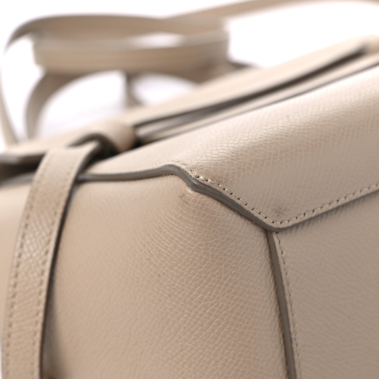 Grained Calfskin Nano Belt Bag Light Taupe