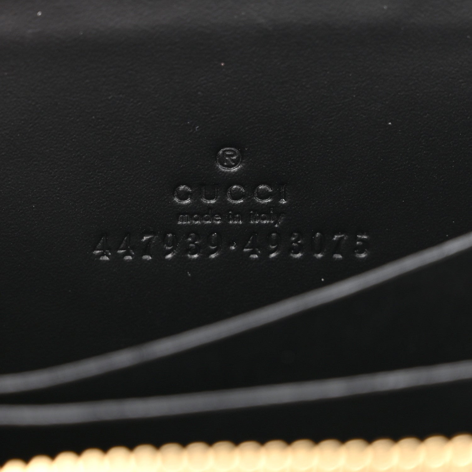 Gucci Guccissima Zip Around Card Case Black 6 of 8