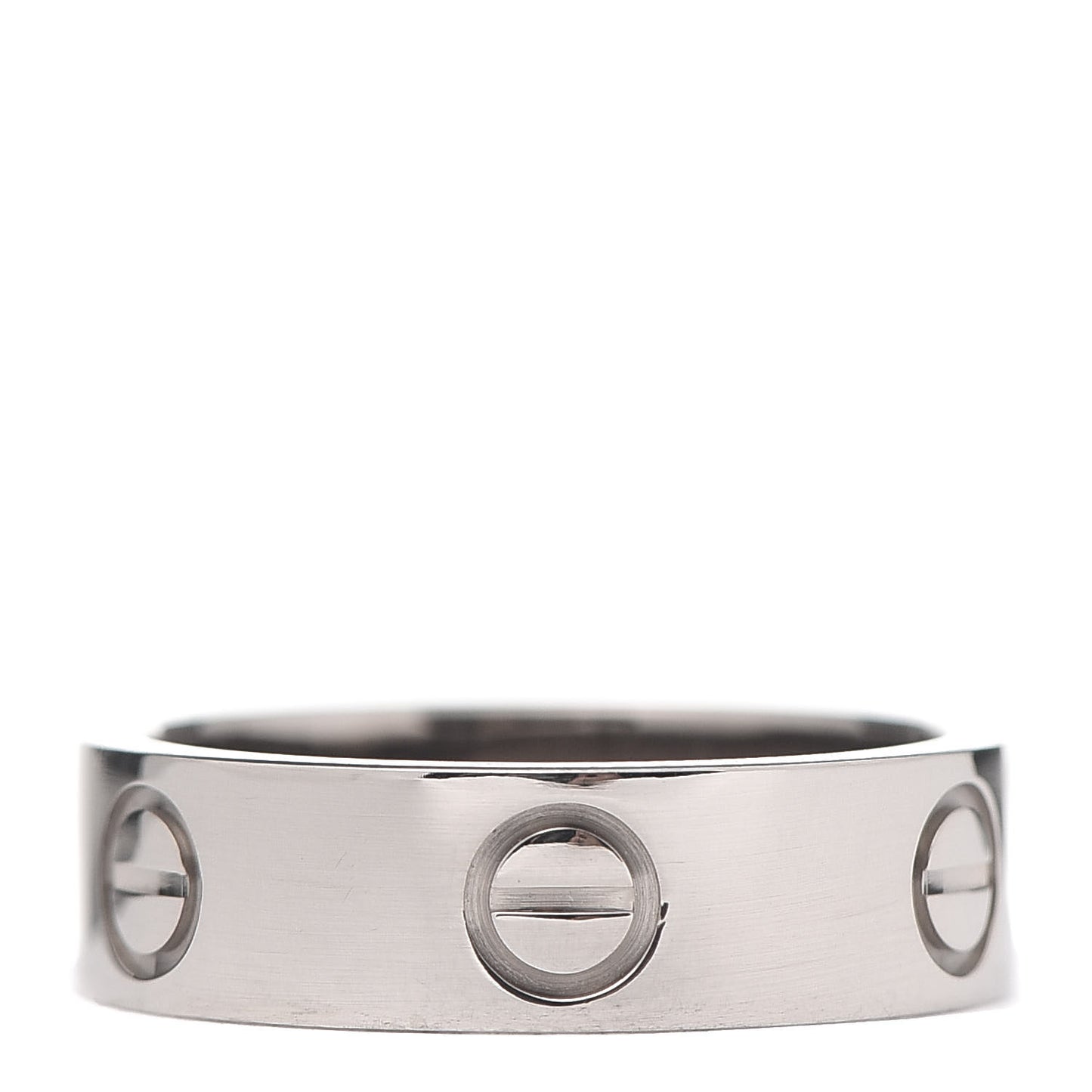 18K White Gold 5.5mm LOVE Ring 52 6