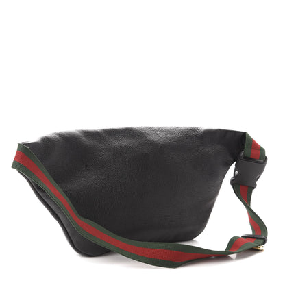 Gucci Grained Calfskin Logo Belt Bag Black 3 of 14