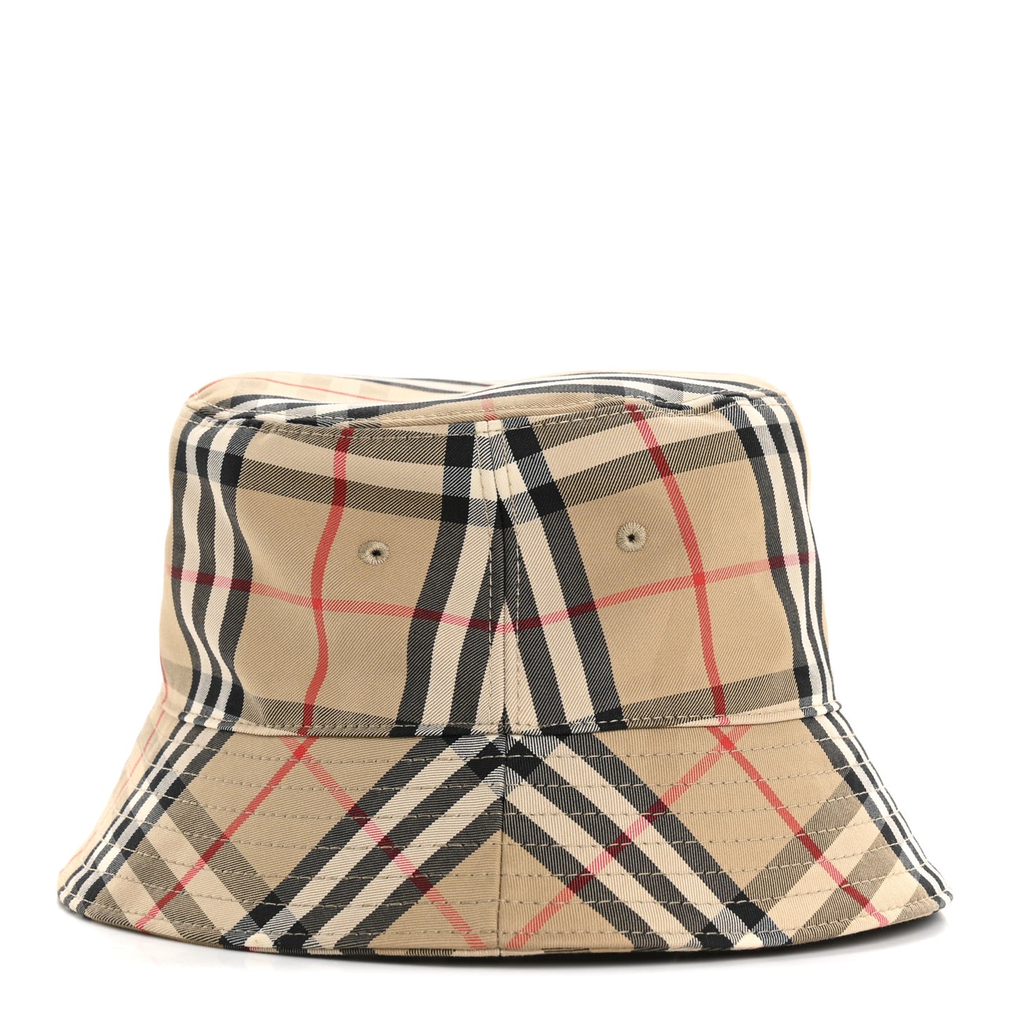Technical Cotton Vintage Check Bucket Hat S Archive Beige