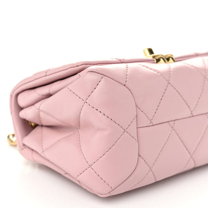 Chanel Lambskin Quilted Mini Color Match Flap Light Pink 9 of 11