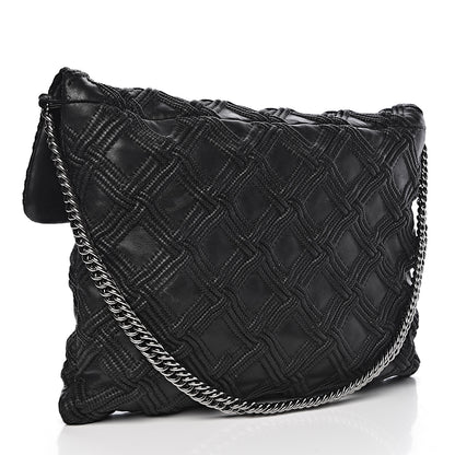 Chanel Lambskin Stitched Large Walk Of Fame Flap Black 3 of 12