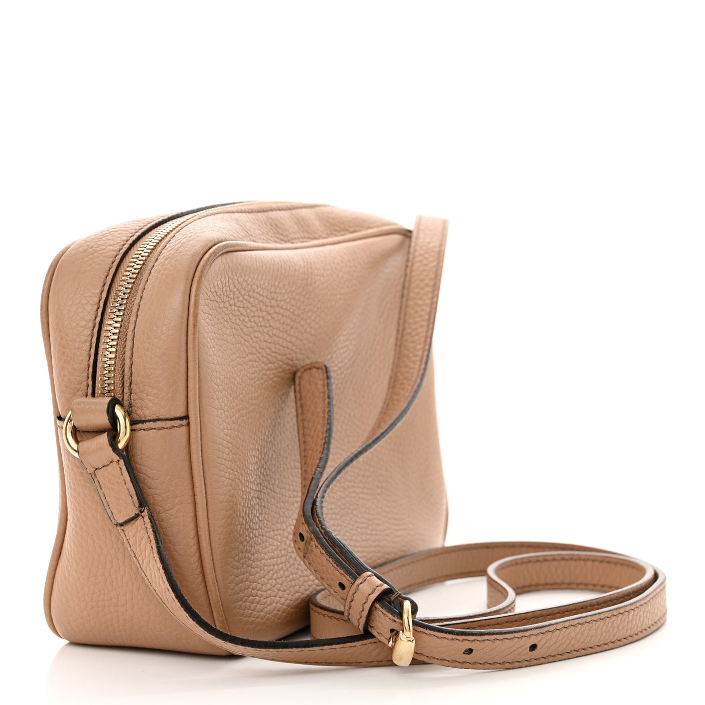 Pebbled Calfskin Small Soho Disco Bag Rose Beige