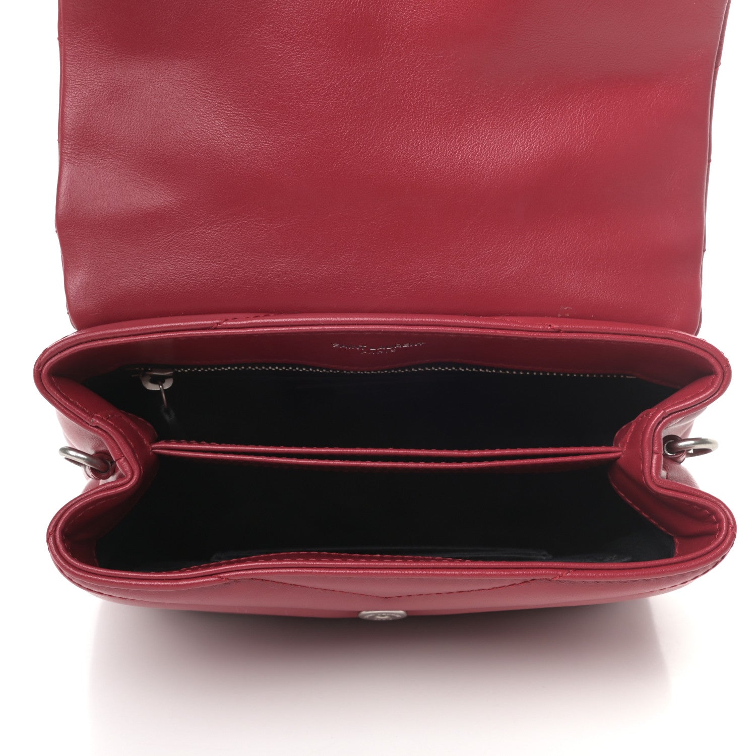 Saint Laurent Calfskin Y Quilted Monogram Toy Loulou Crossbody Bag New Lipstick 5 of 9