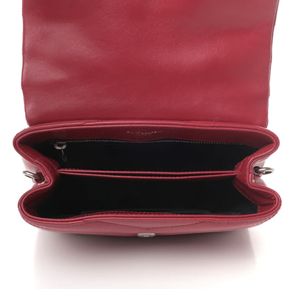Saint Laurent Calfskin Y Quilted Monogram Toy Loulou Crossbody Bag New Lipstick 5 of 9