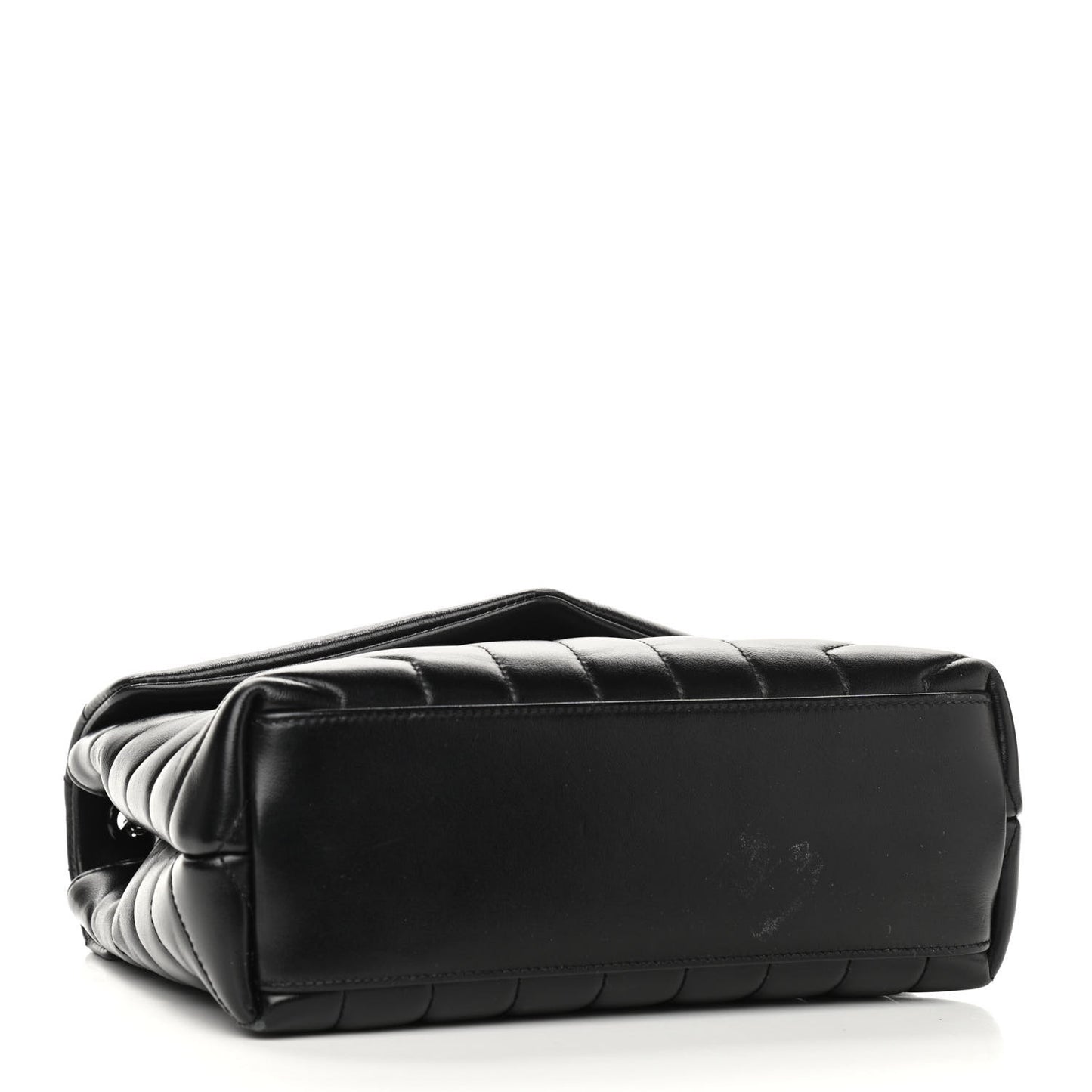 Calfskin Y Quilted Monogram Small Loulou Chain Satchel Black