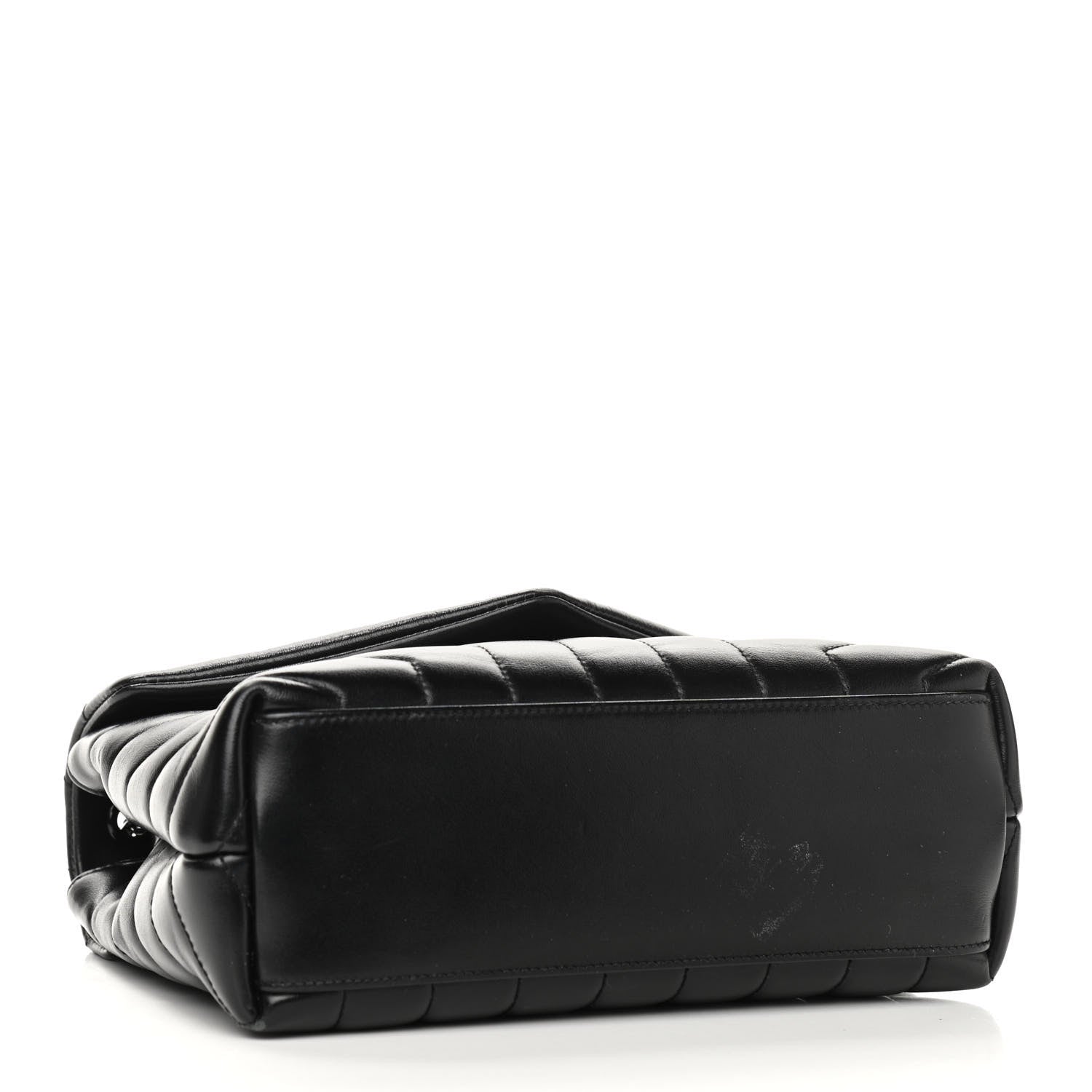 Saint Laurent Calfskin Y Quilted Monogram Small Loulou Chain Satchel Black 4 of 12
