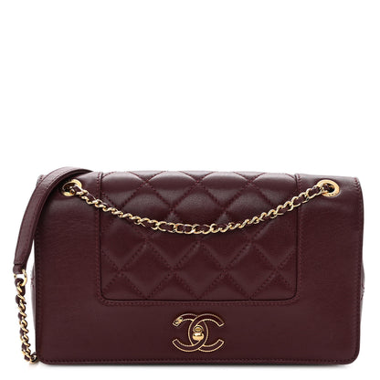 Chanel Sheepskin Quilted Vintage Mademoiselle Flap Dark Red 1 of 10