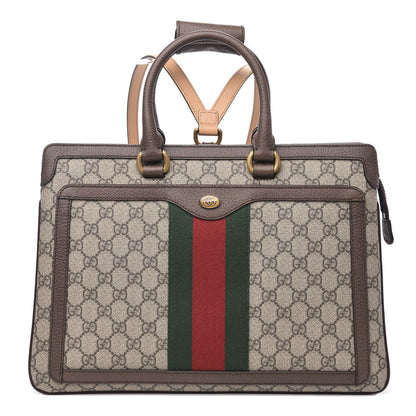 Gucci GG Supreme Monogram Web Ophidia Convertible Backpack Beige New Acero 1 of 9
